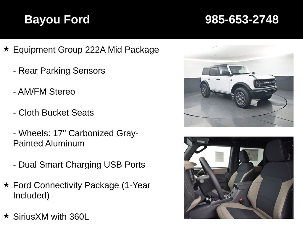 2026 Ford Bronco Big Bend 222A