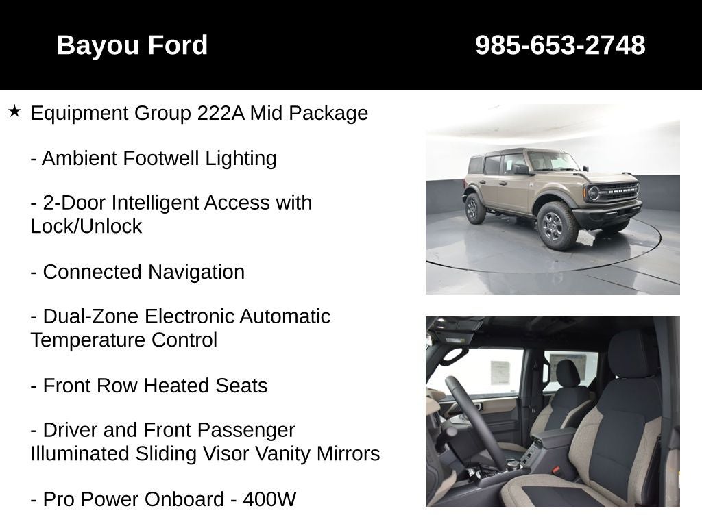 2026 Ford Bronco Big Bend 222A