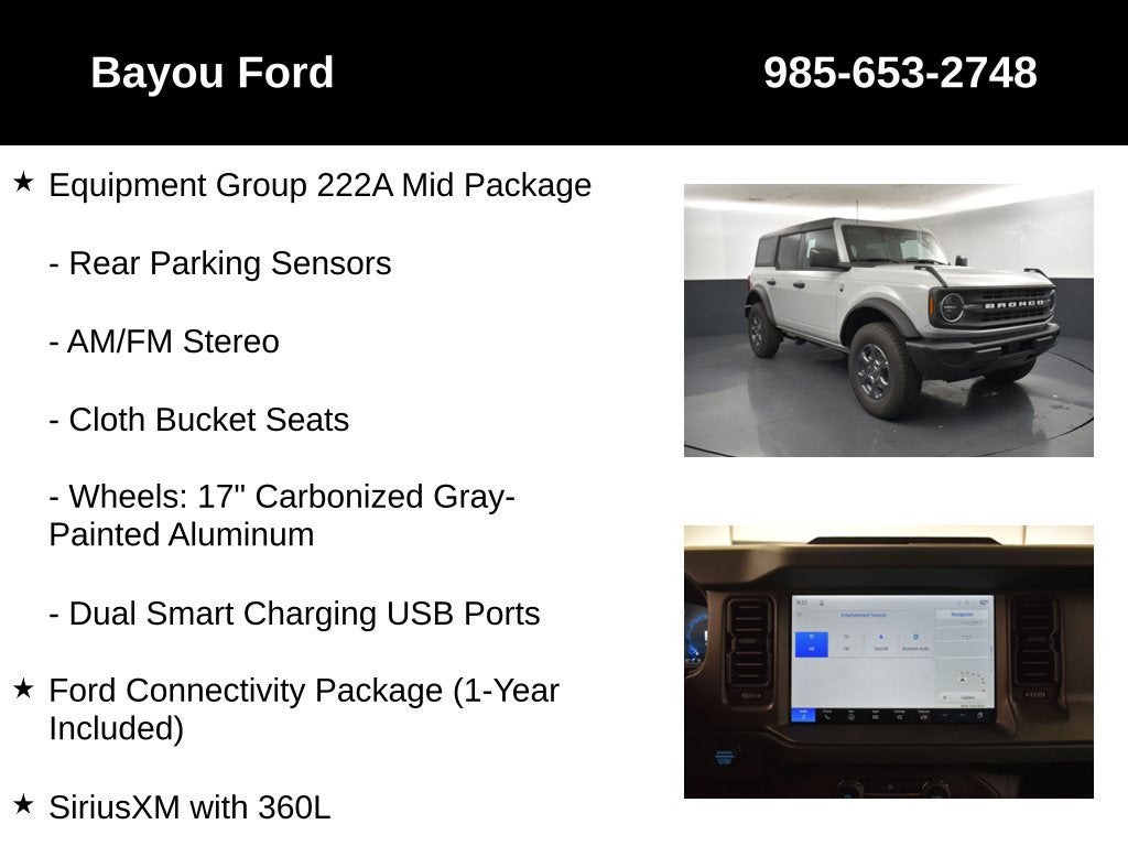 2026 Ford Bronco Big Bend 222A