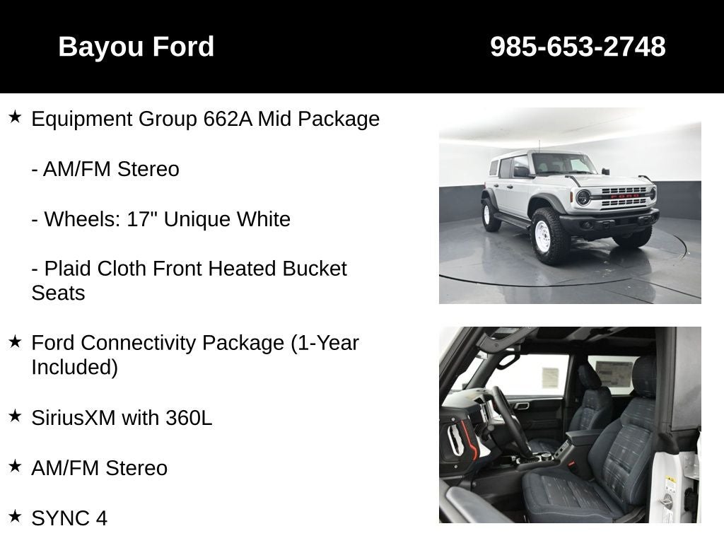 2026 Ford Bronco Heritage Edition 662A