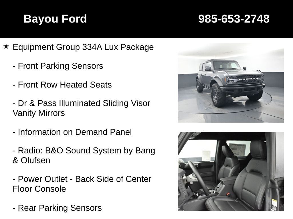 2025 Ford Bronco Badlands 334A