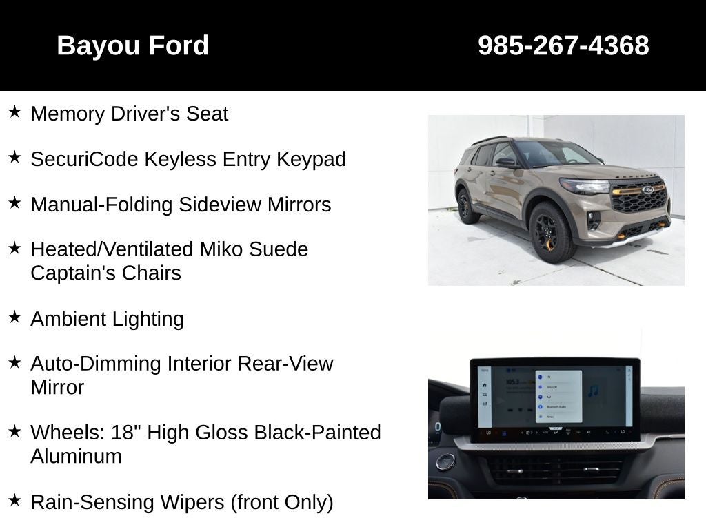 2026 Ford Explorer Tremor 800A