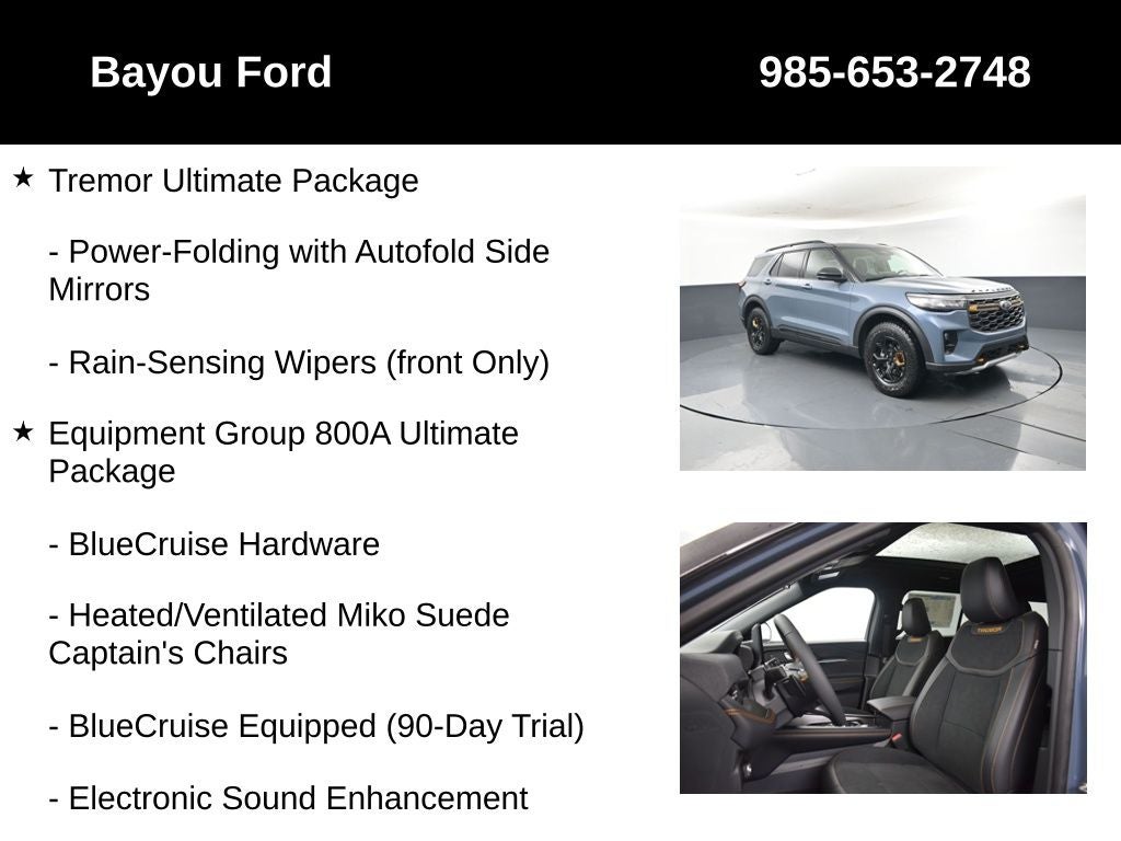 2026 Ford Explorer Tremor 800A