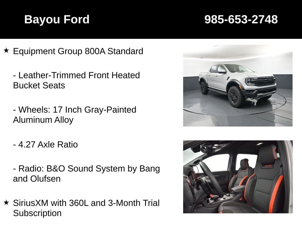 2026 Ford Ranger Raptor 800A