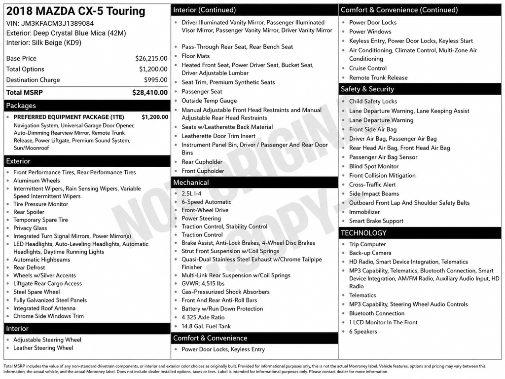 2018 Mazda Mazda CX-5 Touring
